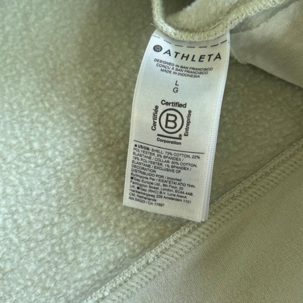 Athleta Retroplush Revive Half Zip Fleece Sweatshirt Pullover Womens Size Large - Picture 4 of 8